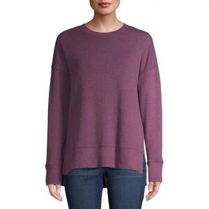 TIME & TRUE LONG SLEEVE CREW NECK SWEATSHIRT - WINE SIZE XL (NEW WITH TAGS) A15